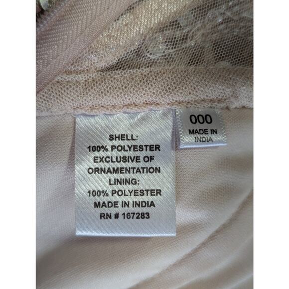 NWOT! CHANDALIER! CHAMPAGNE PINK/BEIGE ULTRA GLAM BEADED/SEQUIN GOWN! SZ 000 - Picture 12 of 14